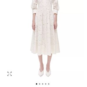Simkhai White Eyelet Shirtdress Size S